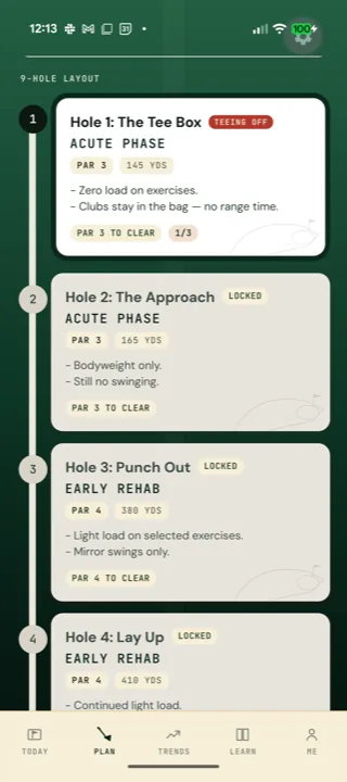 Golf Elbow Oracle plan tab