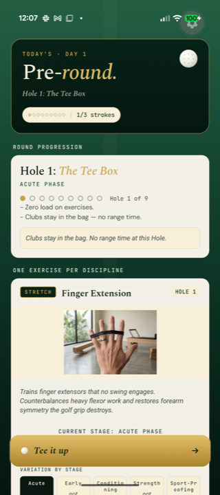 Golf Elbow Oracle pre-round brief