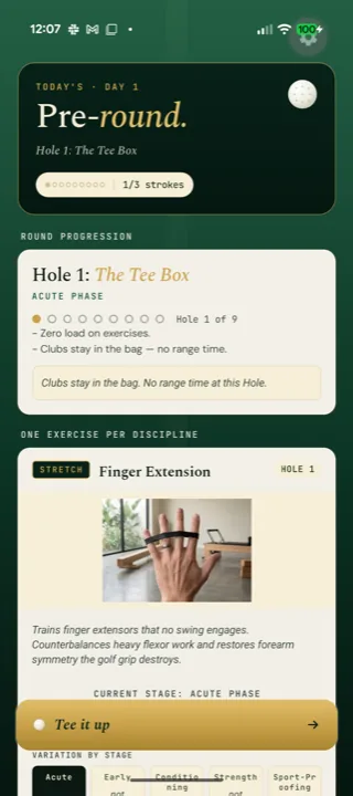Golf Elbow Oracle pre-round brief
