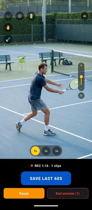 ReplayR buffering during a tennis session