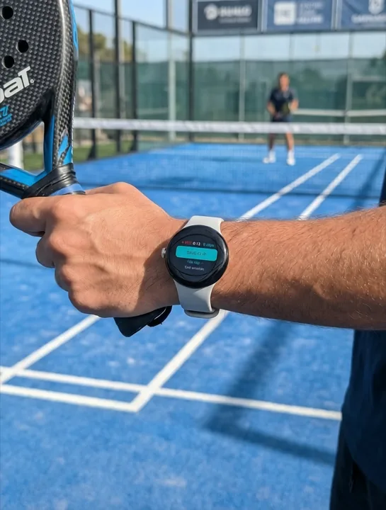 ReplayR Wear OS during a padel session